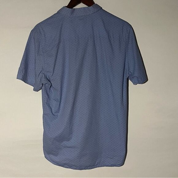 Men's Craft + Flow Blue Short Sleeve Printed Button Down Shirt - Picture 5 of 9